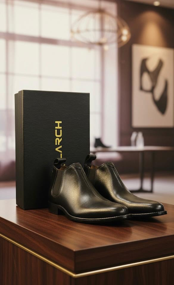 LARCH Classic Black Chelsea Boots – Timeless Elegance, Affordable Luxury